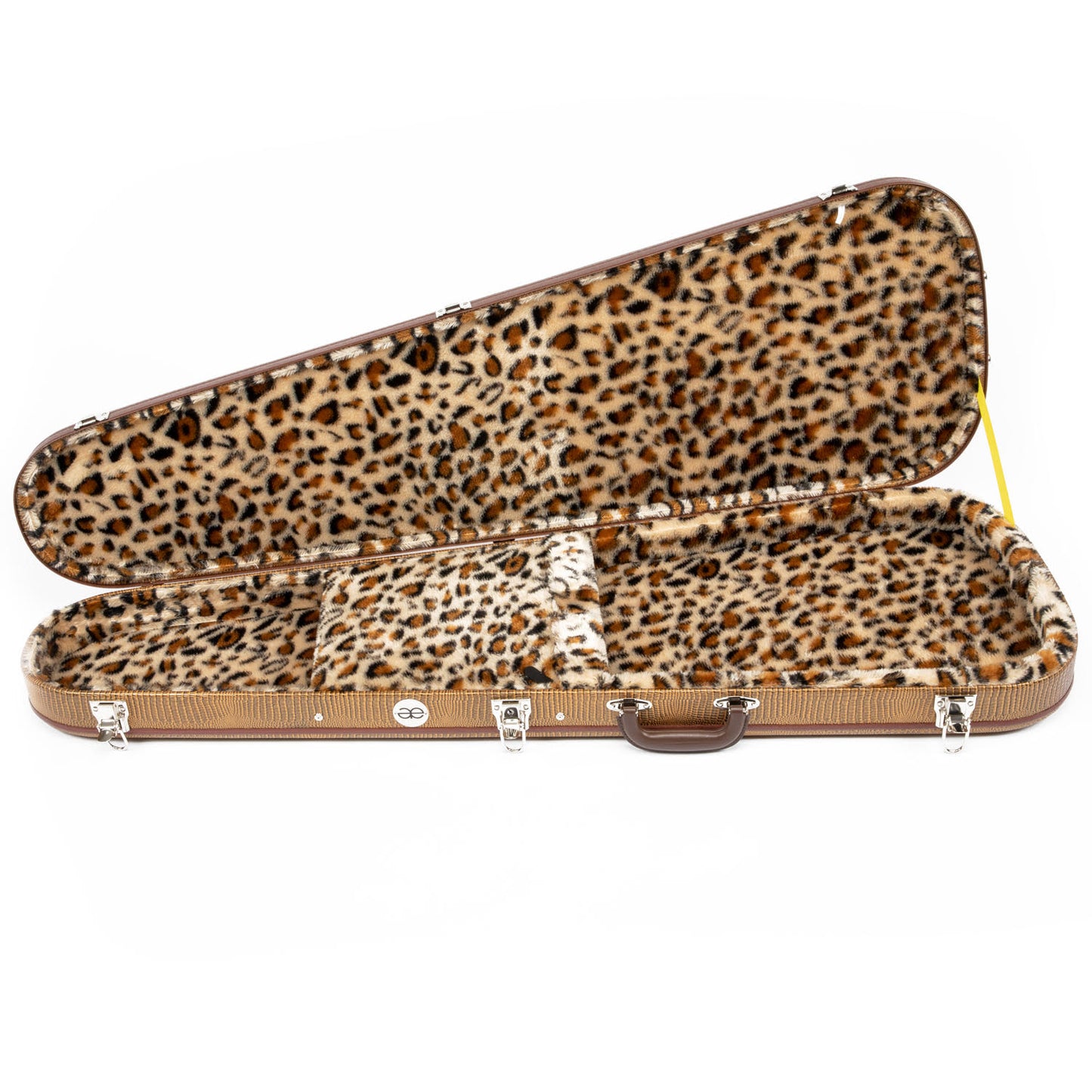 Allen Eden Snake Skin Teardrop Bass Case with Leopard Plush Lining