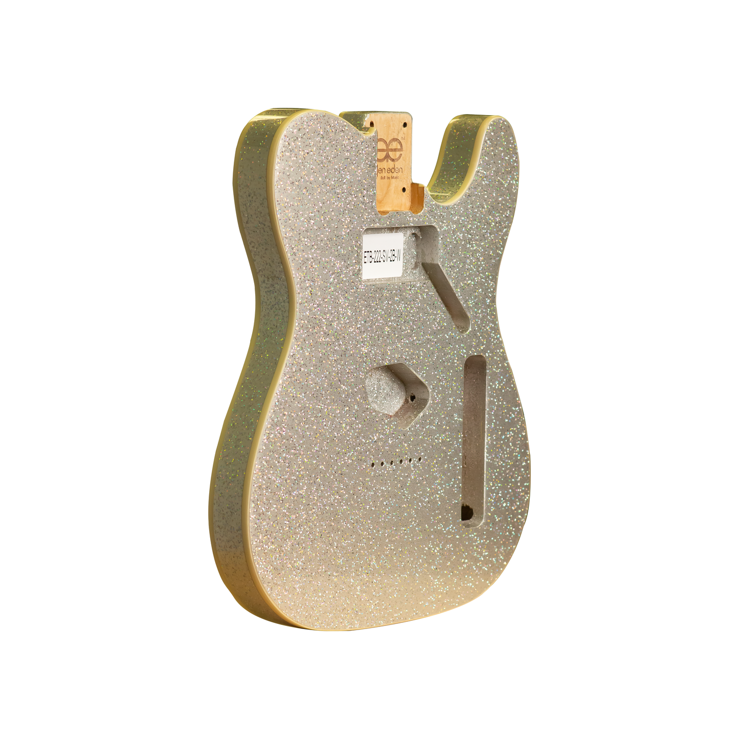 AE Guitars® T-Style Alder Replacement Guitar Body Silver Variant with Binding