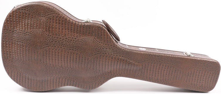 Allen Eden Alligator Leather Case w/ Soft Coffee Velour for ES-335 Styles