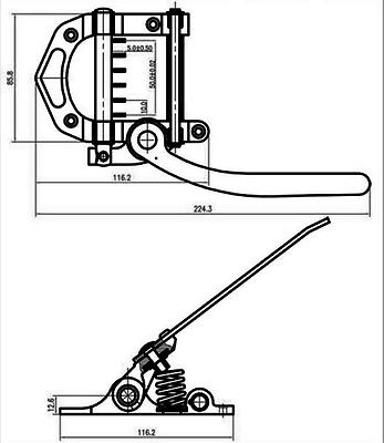 Chrome Vibrato Tremolo Bridge for Archtop Hollow Semi-Hollow Jazz Guitar TB20