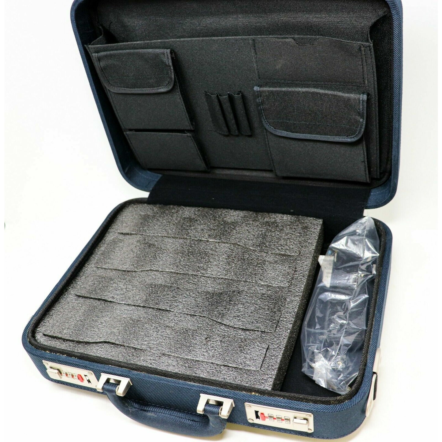 4 Microphone Carrying Case Mic Instrument Storage Portable Flight Box Blue Color