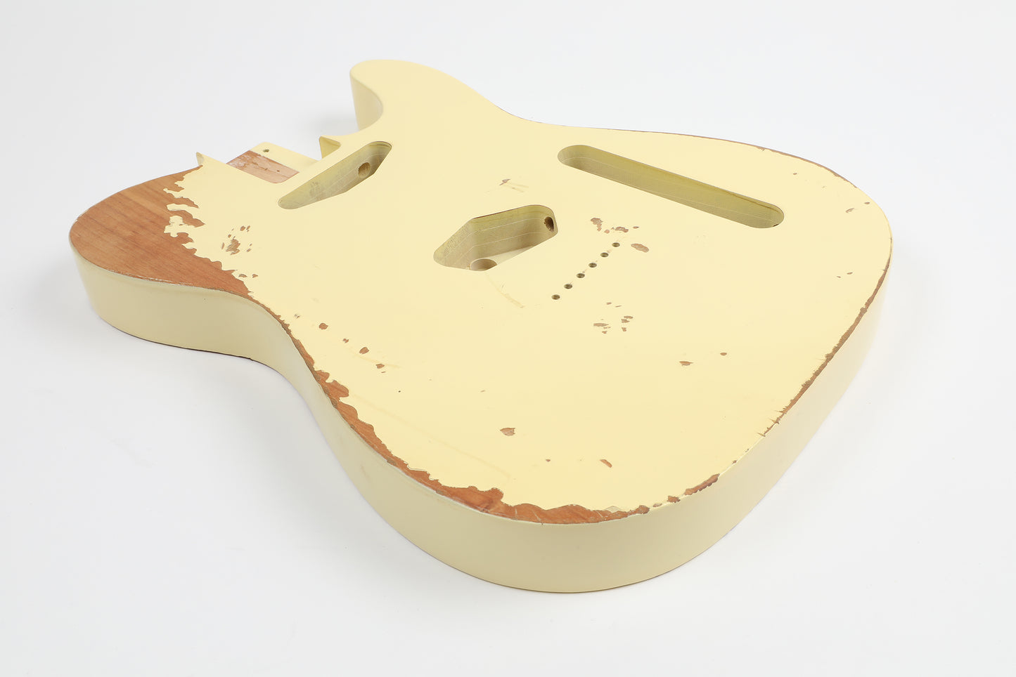 AE Guitars® T-Style Alder Replacement Guitar Body Relic Nitro Top Vintage White