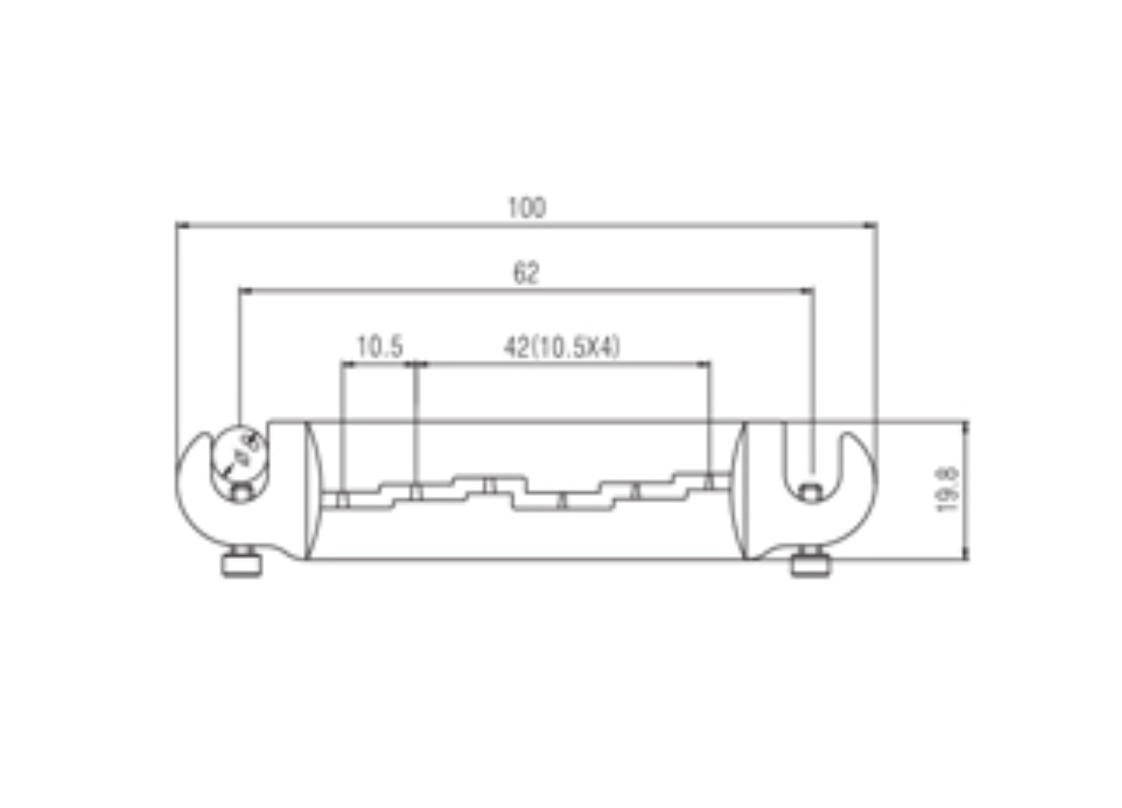 Classic Wraparound Bridge With Compensated Saddles - Gold