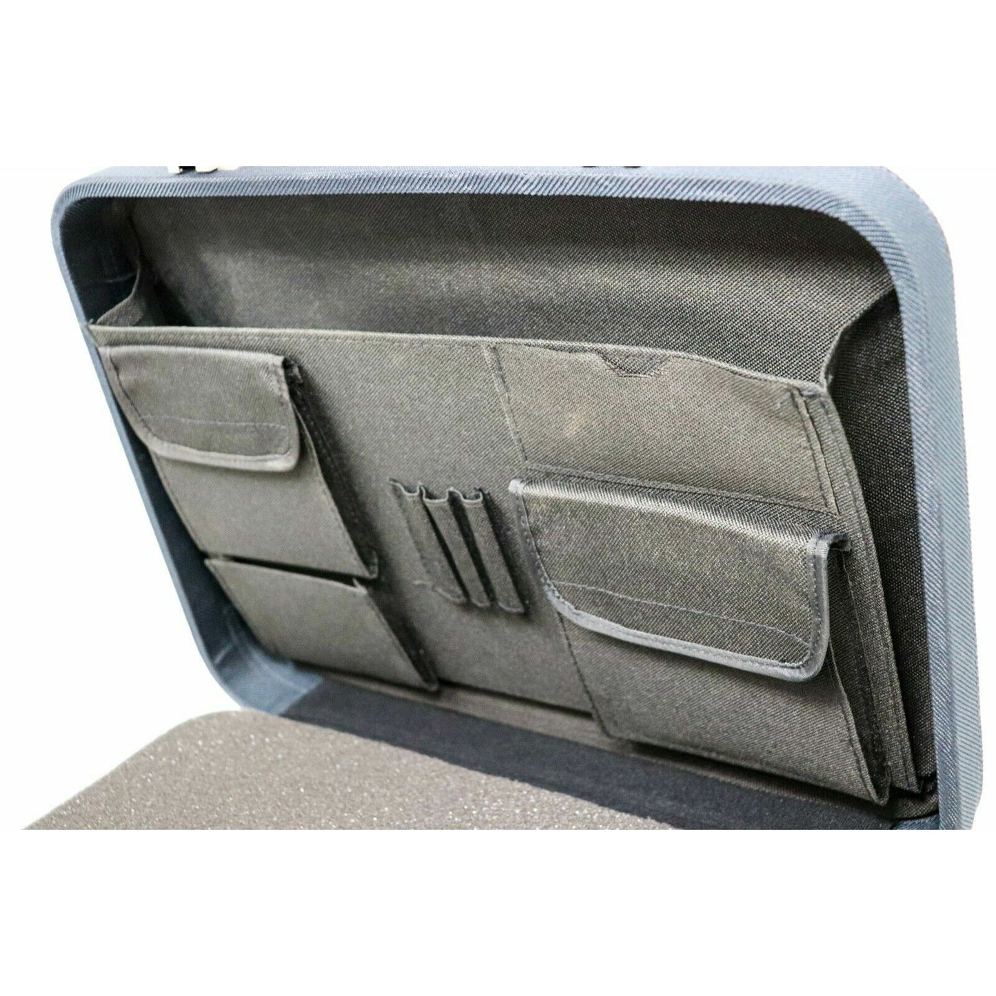 4 Microphone Carrying Case Mic Instrument Storage Portable Flight Box Blue Color