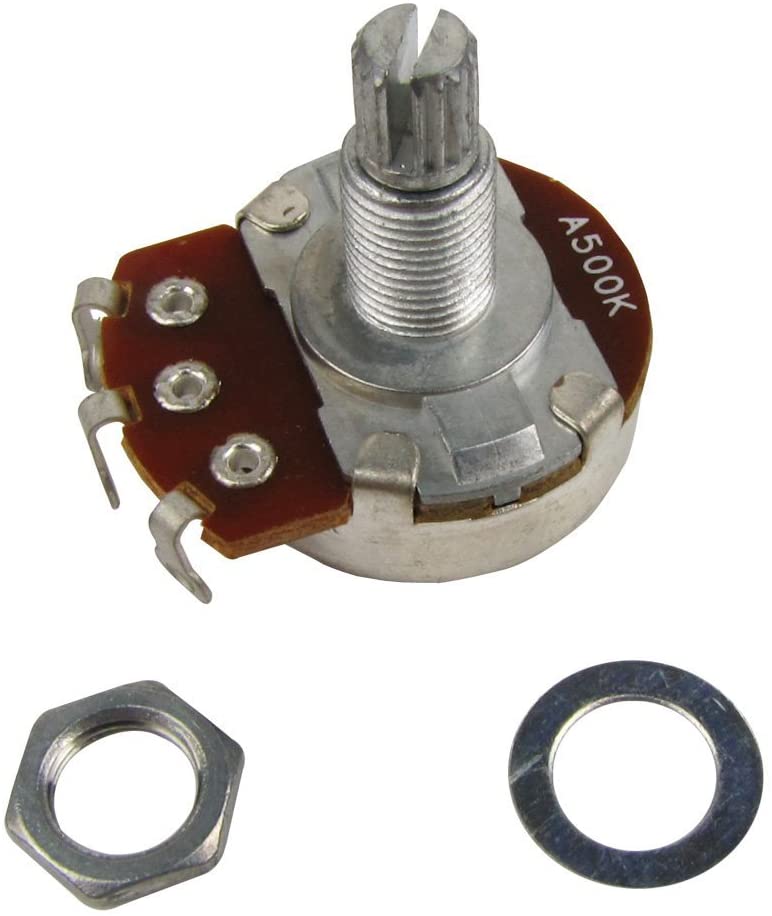 A500K Volume Tone Audio Pot Potentiometer Short Shaft (2 pack)