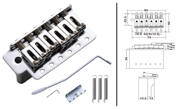 Wilkinson Modern Tremolo Chrome SB001-CR