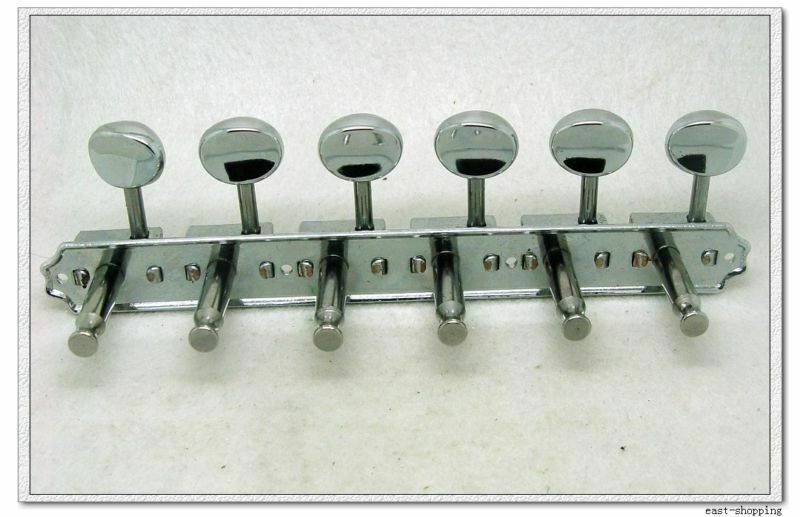 6 in Line Chrome Wilkinson EZ-LOK Vintage Style Guitar Tuners