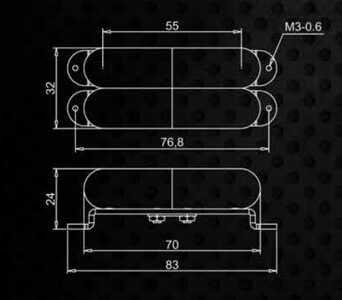 Artec Alnico 5 Lipstick Humbucker Pickup Chrome Bridge