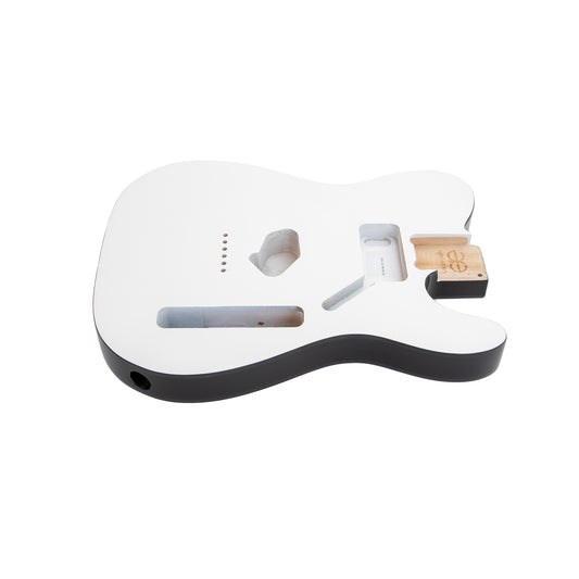 AE Guitars® T-Style Paulownia Guitar Body White and Black Sides