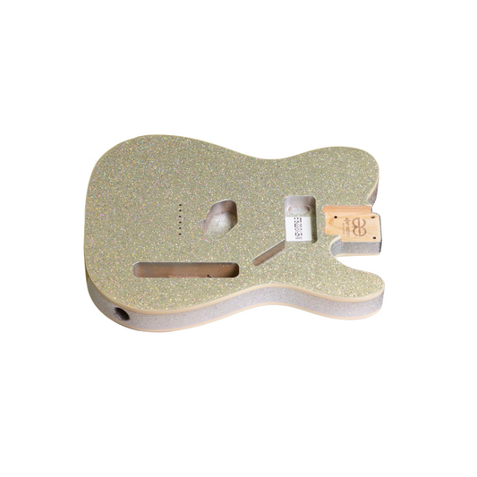 AE Guitars® T-Style Alder Replacement Guitar Body Silver Variant with Binding