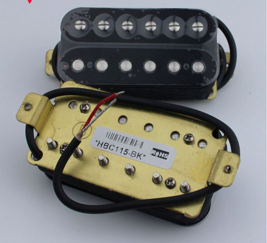 Artec Adjustable Poles Humbucker Set HBC115 Black