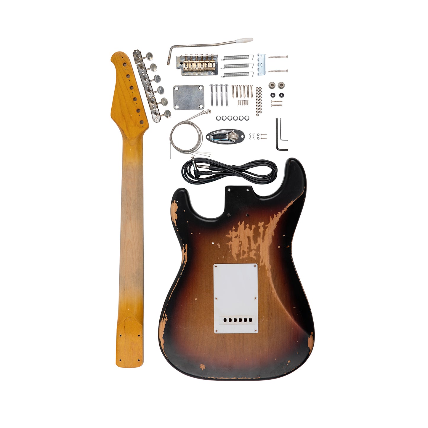 AE Guitars® Build Series Complete Guitar Kit Sunburst Nitro Finish