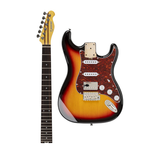 AE Guitars® Build Series Sepulveda Standard 3-Tone Sunburst (Rosewood Neck) Guitar Kit