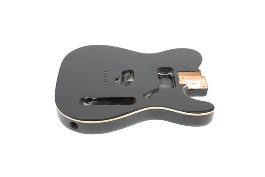 AE Guitars® T-Style Alder Replacement Guitar Body Black with Binding