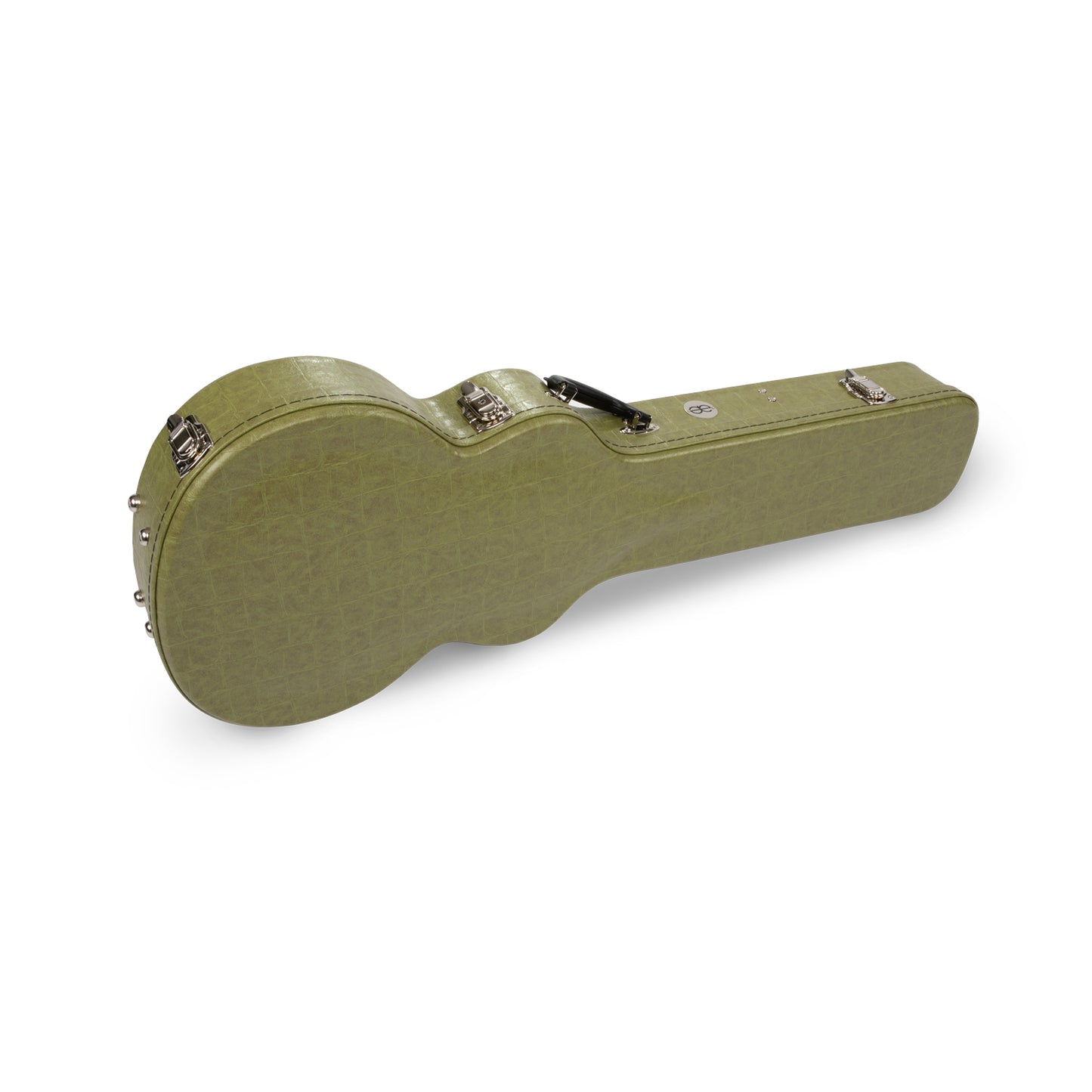 Allen Eden Army Green Arch Top Les Paul Alligator Skin Hardshell Guitar Case