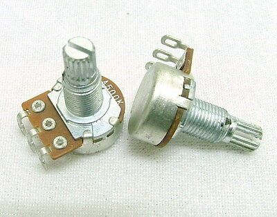 500K Volume Tone Audio Taper Pot Potentiometer Long Shaft Pack of 3