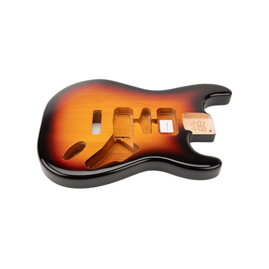 AE Guitars® S-Style Alder Replacement Guitar Body 3 Tone Sunburst