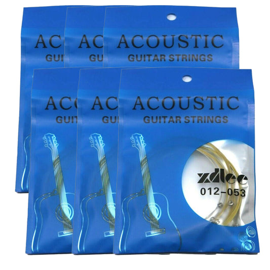 6 Pack Of XDLEE Acoustic Guitar Strings (.012-.053)