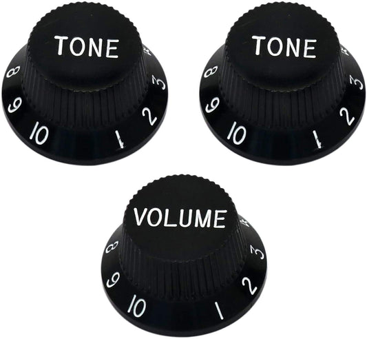 Set of 3 Plastic Knobs For S-Type Electric Guitars