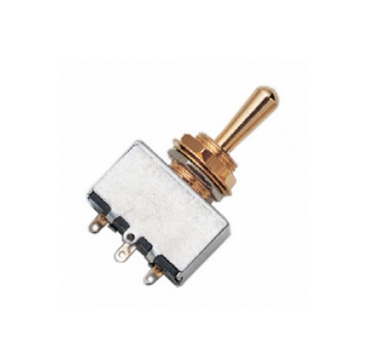 3 Way Closed Guitar Toggle Switch Gold w. Gold Cap