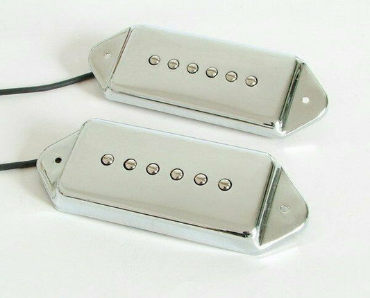 Artec Alnico 5 P90 Dog Ear Arched Pickup Set Chrome