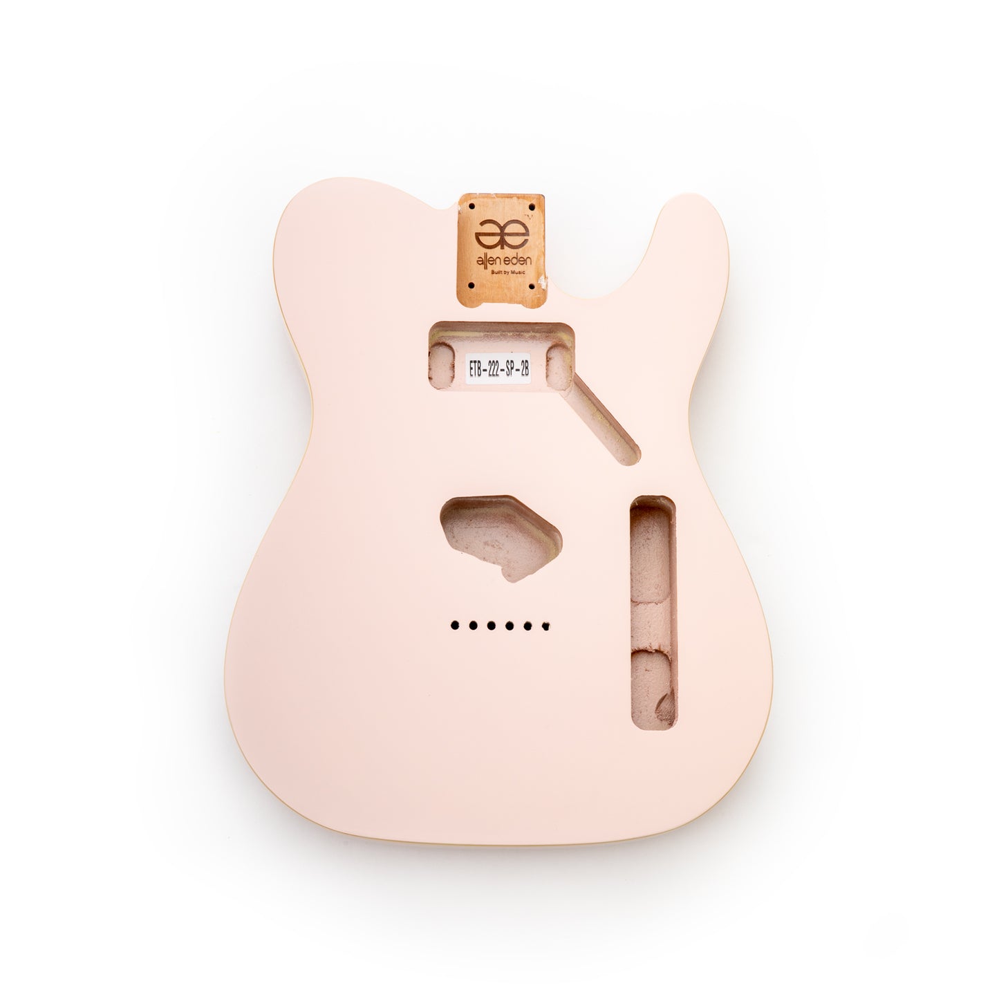 AE Guitars® T-Style Alder Replacement Guitar Body Shell Pink with Binding