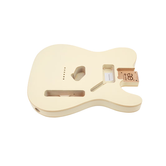 AE Guitars® T-Style Alder Replacement Guitar Body Vintage White with Binding