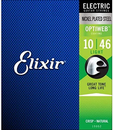 Elixir Strings 19052 Optiweb Electric Guitar Strings - .010-.046 Light