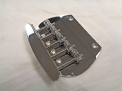 Chrome 5 String Bass Guitar Bridge for Music Man Style Bass