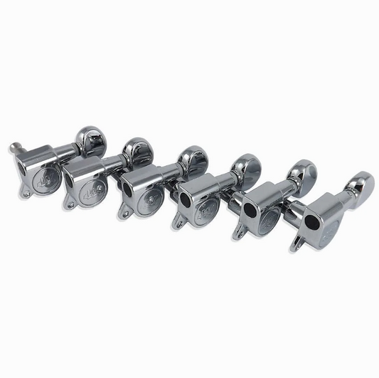 6 x Chrome Wilkinson EZ-LOK Vintage Mini Oval Tuners