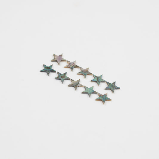 Set of 10 Real Abalone Star Inlays for Custom Guitar 11 mm